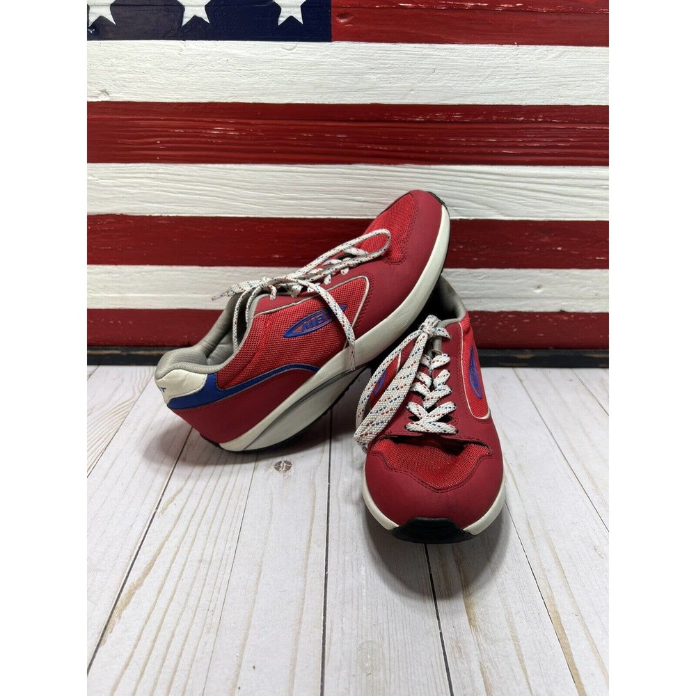 Rare MBT Women's 1997 Classic Retro Style Suede Size 9-9.5 Level 3 Rocker Red